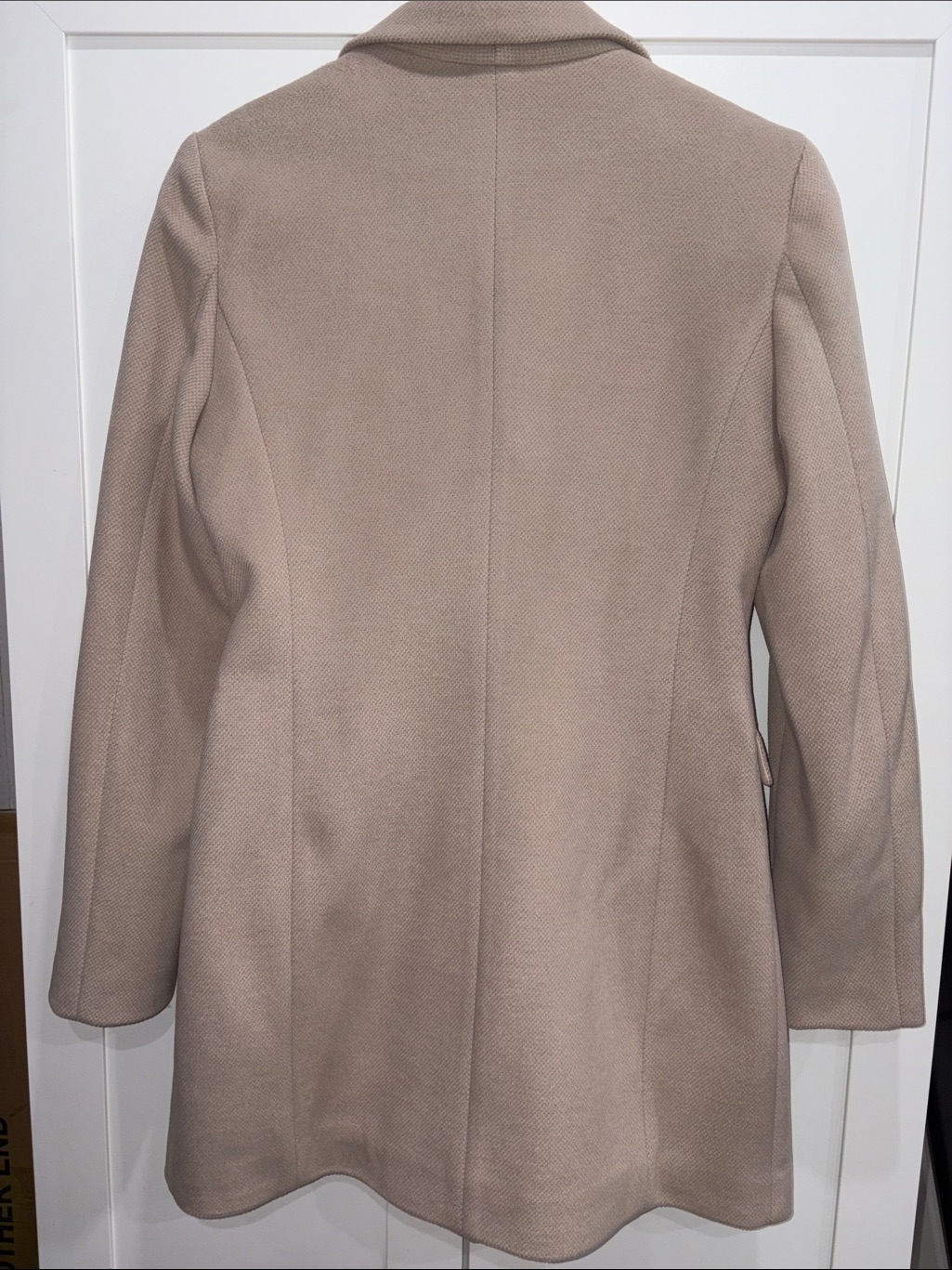 Made In Italy Women's Beige Tailored Wool-Blend Coat — image 6 of 6